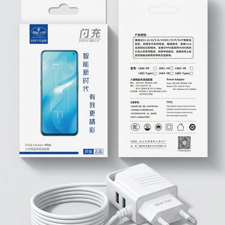Newtoo Adapter Charger Fast Charging USB Power Adapter for Smartphones & Devices