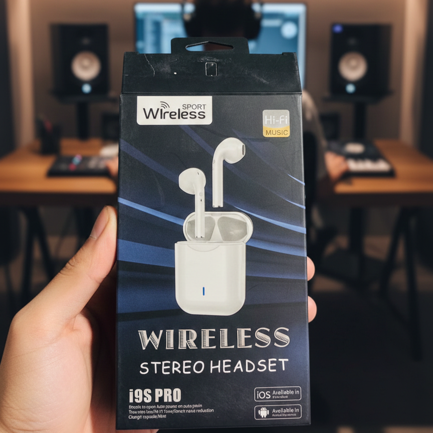 i9S Pro Wireless Stereo Headset | TWS Technology | Bluetooth 5.0 | Noise Reduction | iOS & Android (Random Colour) - Image 2