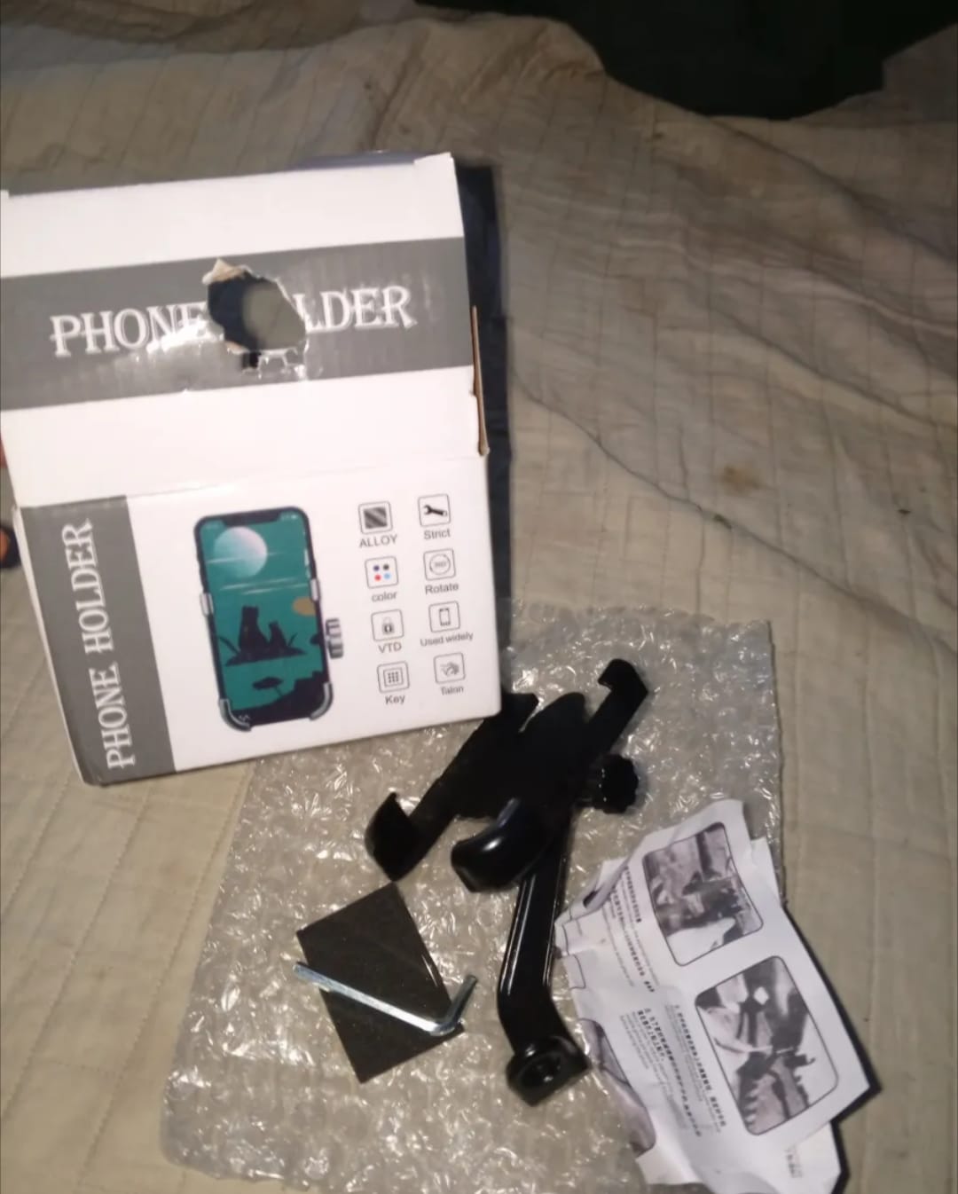 C2 Universal Aluminum Motorcycle Phone Holder 360° Adjustable Handlebar Mount Stand for Secure Mobile Grip - Image 4