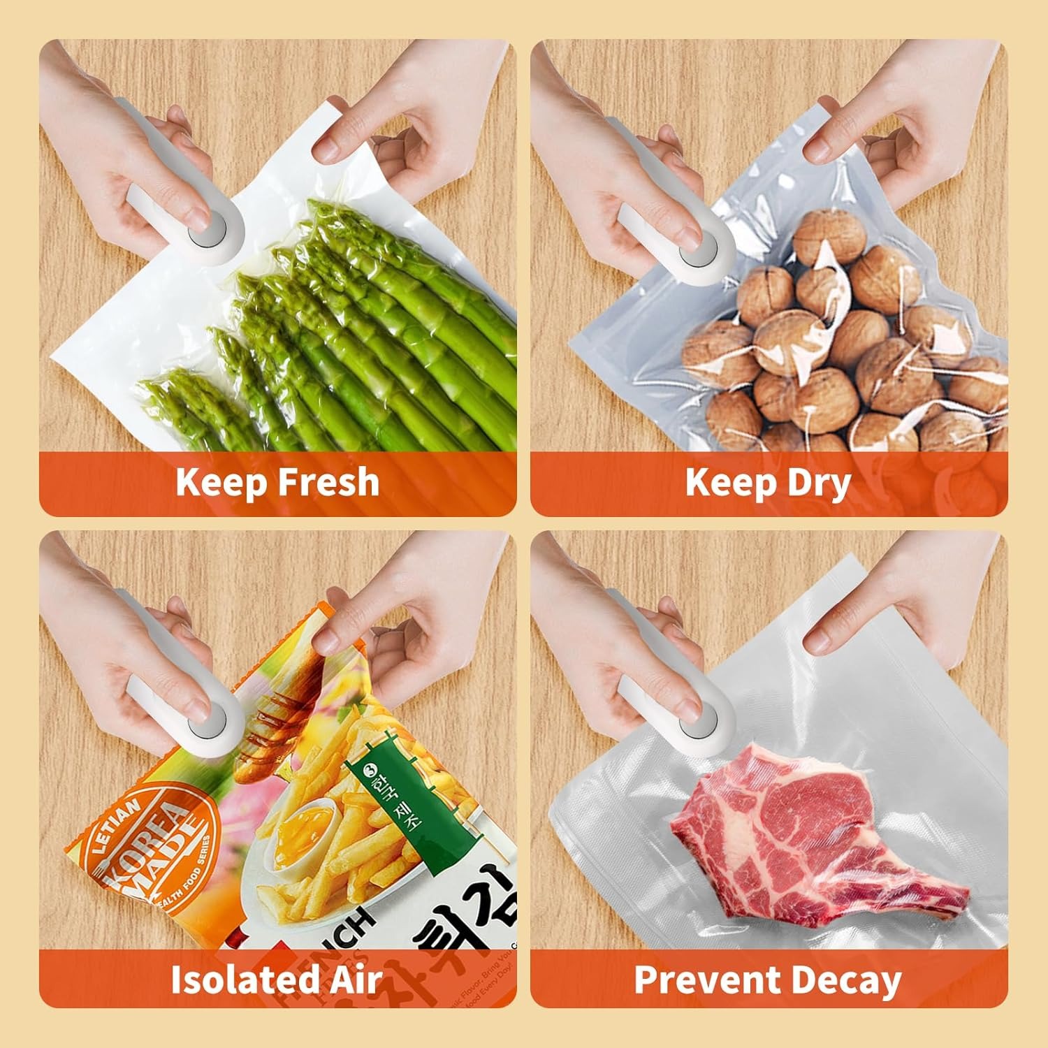 1 Pc Mini Heat Sealing Machine 2-in-1 Cutter & Sealer