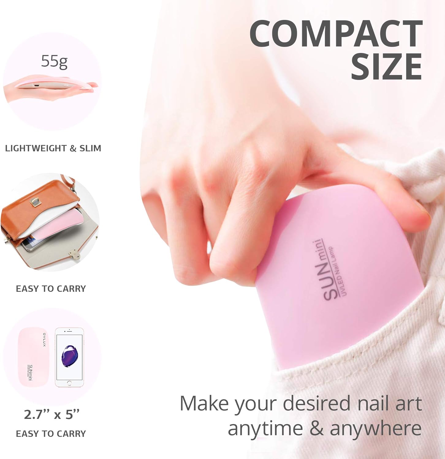 Mini Uv Led Nail Lamp Portable Gel Curing Lamp Pocket Size Compact Mini Nail Dryer For Quick And Efficient Nail Care - Image 4