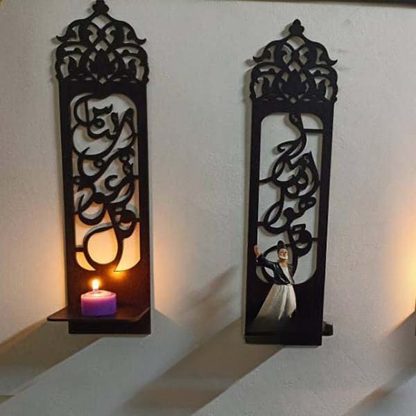 3 Piece Wooden Islamic Wall Decor Intricate Arabic Calligraphy Design Decorative Wall Art Panel For Home Or Office - Image 4