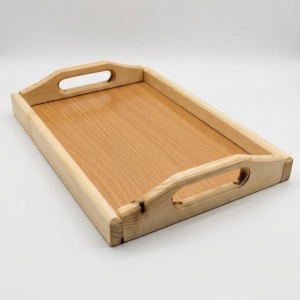 Wooden Serving Tray  Natural Wood Multipurpose Serving Tray  Premium Quality