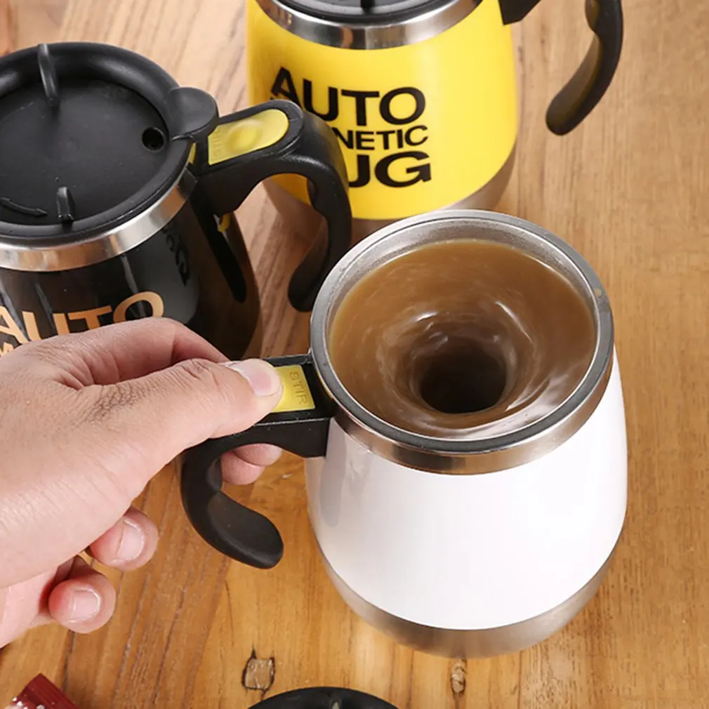 Auto Magnetic Mug 400ml Coffee Milk Mix Cups 304 Stainless Steel ( Battery Operated ) (random Color) - Image 5