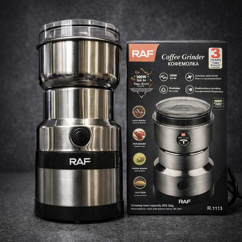 RAF Professional Electric Coffee & Spice Grinder 300W High-Power Stainless Steel Masala Grinder - Image 3