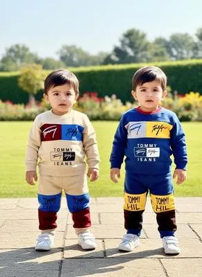 2 Sets Fleece Tracksuit for Boys Monster Truck Dinosaur Print | Warm Winter 2-Piece Outfit - Image 3
