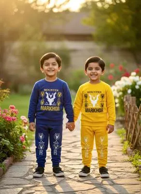2 Sets Fleece Tracksuit for Boys Monster Truck Dinosaur Print | Warm Winter 2-Piece Outfit - Image 4