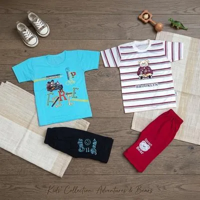 Boy's 2-Piece Printed Cotton Shorts Set Multicolor | Soft Cotton Summer Outfit for Kids - Image 4