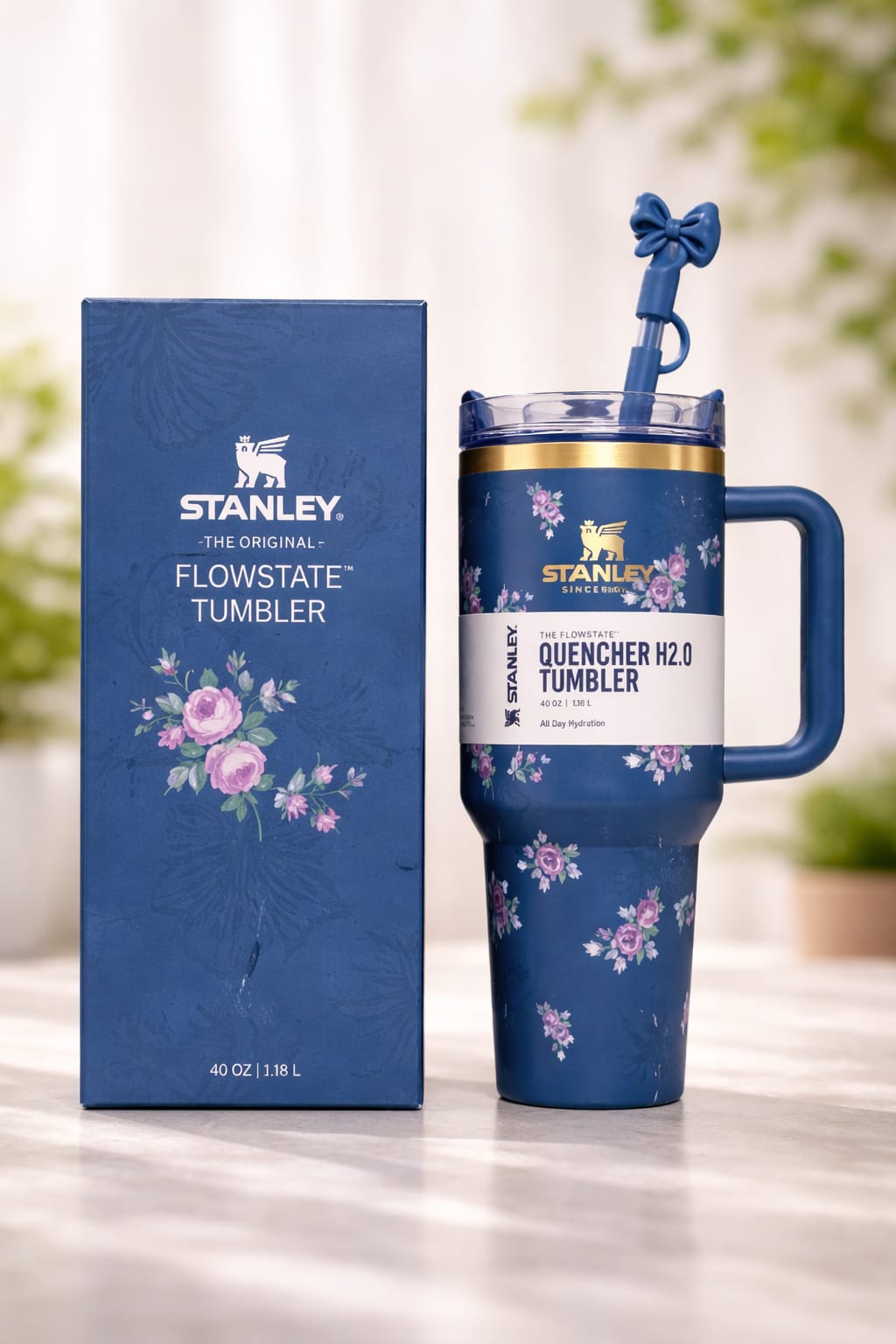 Stanley Premium Printed Tumbler 40oz with Box Stylish Stainless Steel Vacuum Insulated Travel Mug - Image 4