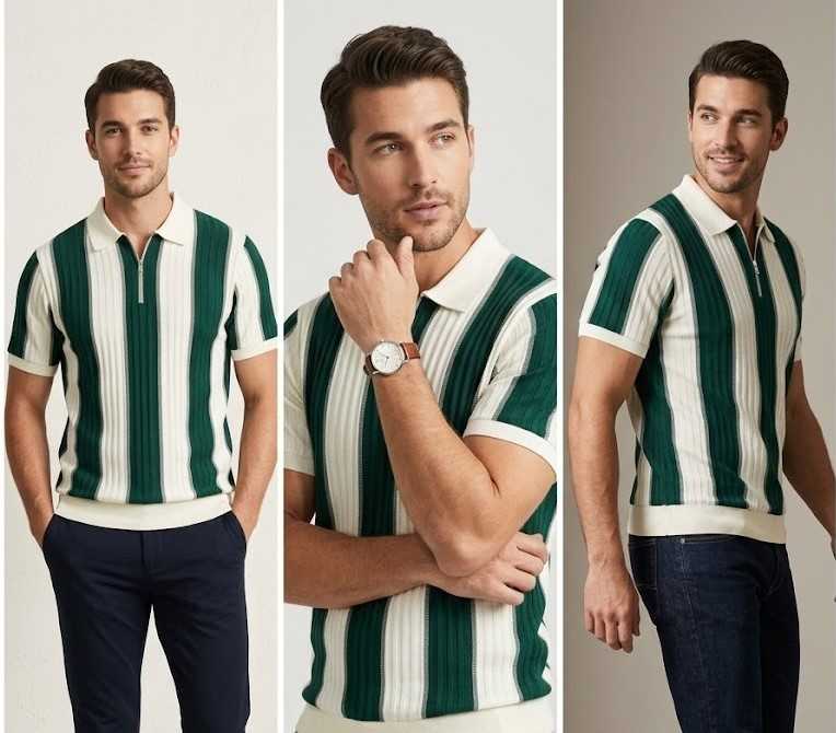 Imported Round Neck Zipper T-Shirt for Men & Boys โ Premium Casual Half Sleeve Cotton Blend Fashion Tee - Image 5