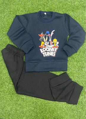 Looney Tunes Fleece Tracksuit for Kids 1-12 Years | Warm Winter Sweatshirt & Trouser Set - Image 2