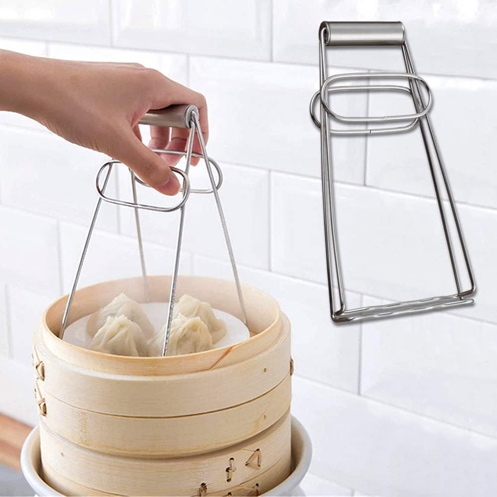 Stainless Steel Hot Bowl Clip Anti-Scald Tableware Lifter, Foldable Hot Dish Holder for Microwave, Oven & Cooking Use | Durable Kitchen Tool