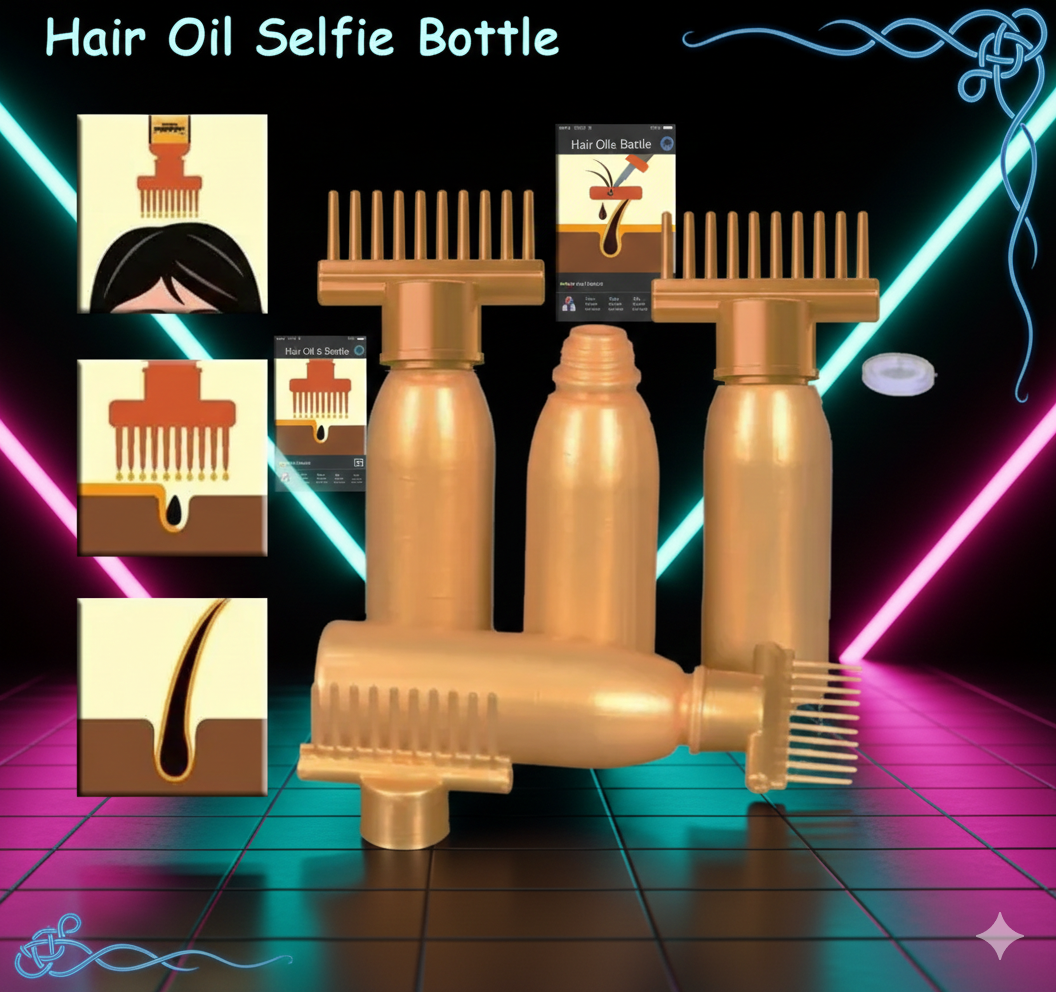 Hair Oil Applicator comb bottle | 130 ml - Image 3