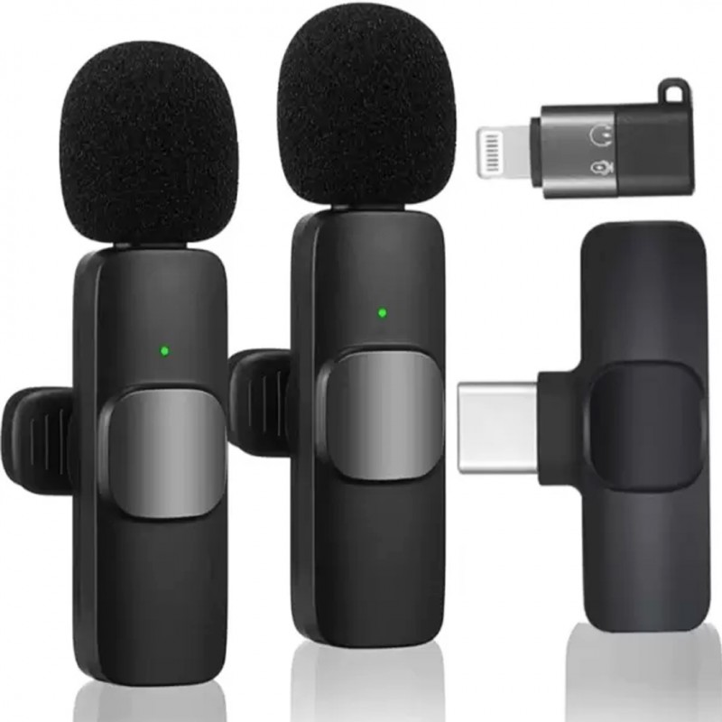 k11 Type-C Wireless Microphone K8 Collar Mic for Type C - Noise Cancellation Reduction Wireless Mic for Phone for Mobile Phone Camera, - Image 5