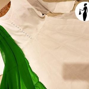 Women's Stitched Plain Maxi with Trouser & Dupatta