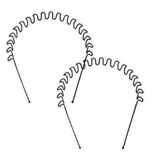 Pack of 2 Black Metal Hair Bands for Men & Women