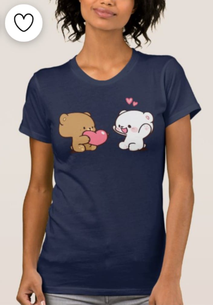 Women's Cute Bear Print Summer T-Shirt