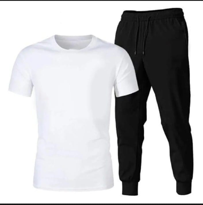 Women's 2-Piece Gym Wear Set with Round Neck T-Shirt - Image 2