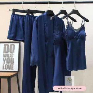 Women's 5-Piece Jersey Nightwear Set – Soft & Breathable Sleepwear