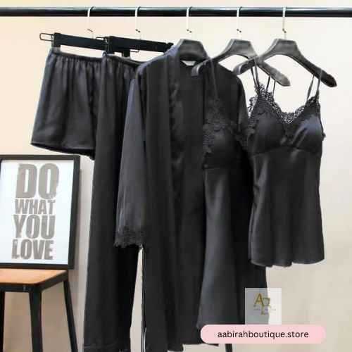Women's 5-Piece Jersey Nightwear Set β Soft & Breathable Sleepwear - Image 3