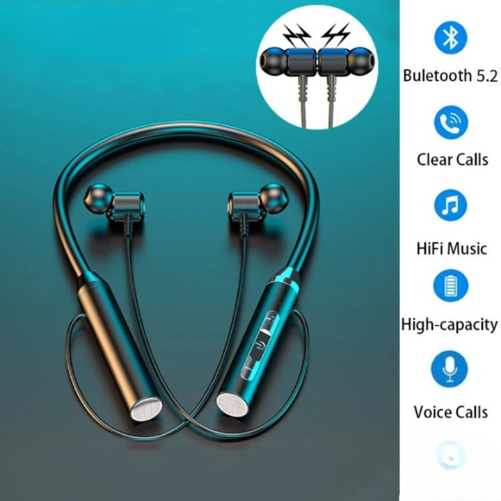 Universal Neckband Wireless Bluetooth Earphones | Long Battery Backup | Random Color - Image 3