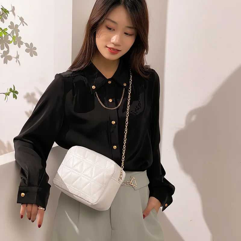 Tiny Teen Triangle Beige Crossbody Bag for Girls – Stylish Mini Shoulder Sling Bag | Lightweight Fashion Handbag - Image 4