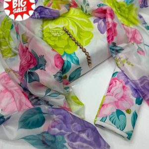 Digital Printed 3 Piece Swiss Cambric Cotton Suit with Silk Dupatta Collection 112 (Unstitched) – Premium Women's Summer Dress