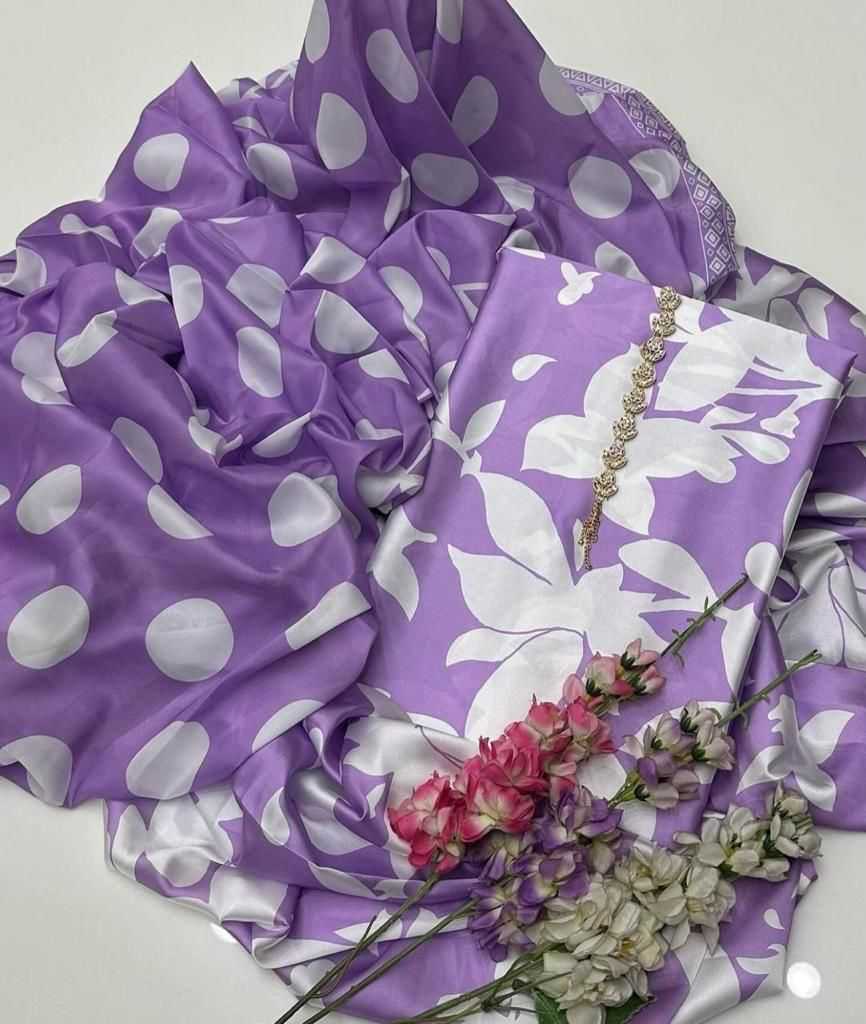 Digital Printed 3 Piece Swiss Lawn Suit with Silk Dupatta – Collection 106 | Unstitched Women's Summer Dress - Image 3