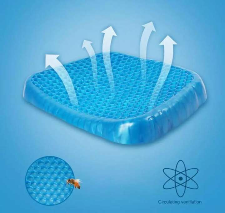 Non Slip Egg Sitter Gel Seat Cushion Soft Sitting Support Pad Cushion for Car and Office Chair Seat Pads Breathable Honeycomb Bike Seat Foam - Image 3