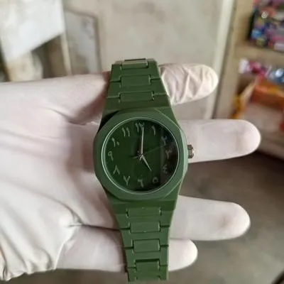 Olive Green Carbon Fiber Tactical Watch 45mm | Men's Sports Watch - Image 4