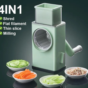 4 in 1 Multi-Function Vegetable Cutter & Slicer with Stainless Steel Blades  Manual Vegetable Chopper