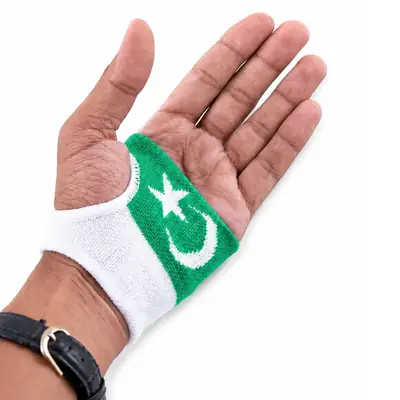 14 August Pakistan Flag Wrist Band | Independence Day Green & White Patriotic Wristband - Image 2