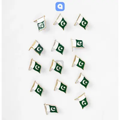 Pack of 3 Premium Pakistan Day Badges | 14 August Independence Day Pin Badges - Image 2