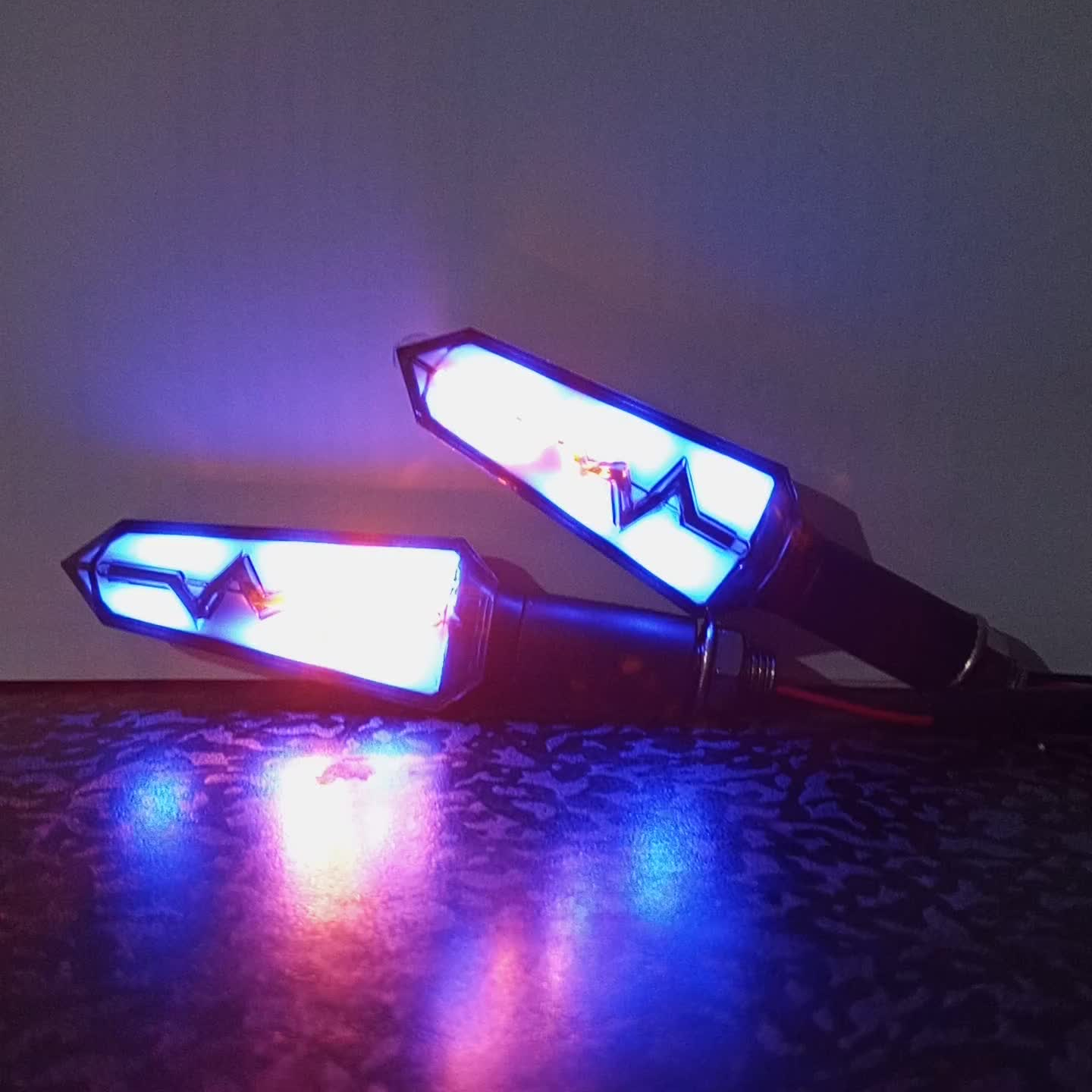 Bike Indicator HeartBeat Running Style With LAVA DRL Yellow-White/Yellow-Red/Yellow-Blue | Heartbeat Indicator | Mini Fancy Indicator for Bike - Image 2