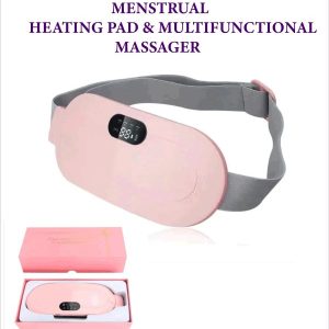 Portable Menstrual Heating Pad Belt for Women Electric Period Pain Relief Massager with 3 Heat Levels & 4 Massage Modes - With Box