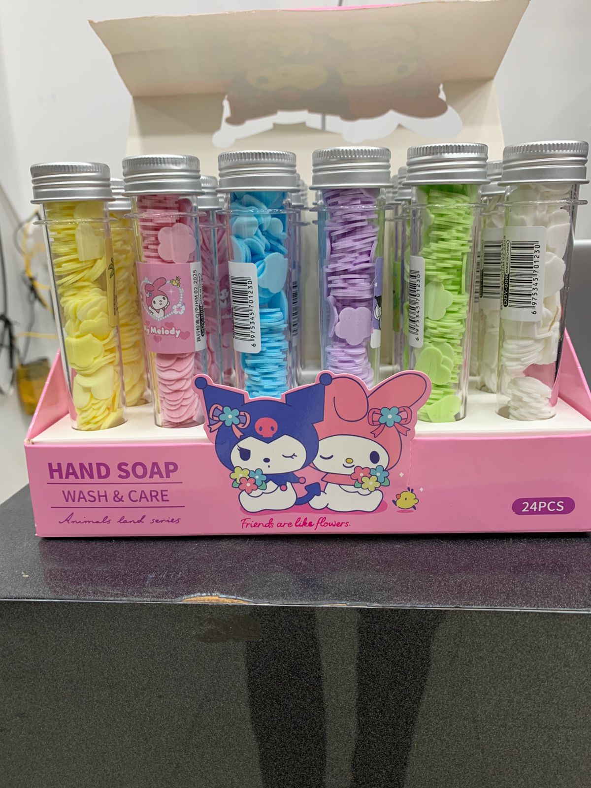 100 PCS Disposable Flower Paper Soap with Portable Tube Multi-Color Travel Sheets for Hand Washing & Outdoor Use- Random Color - Image 4