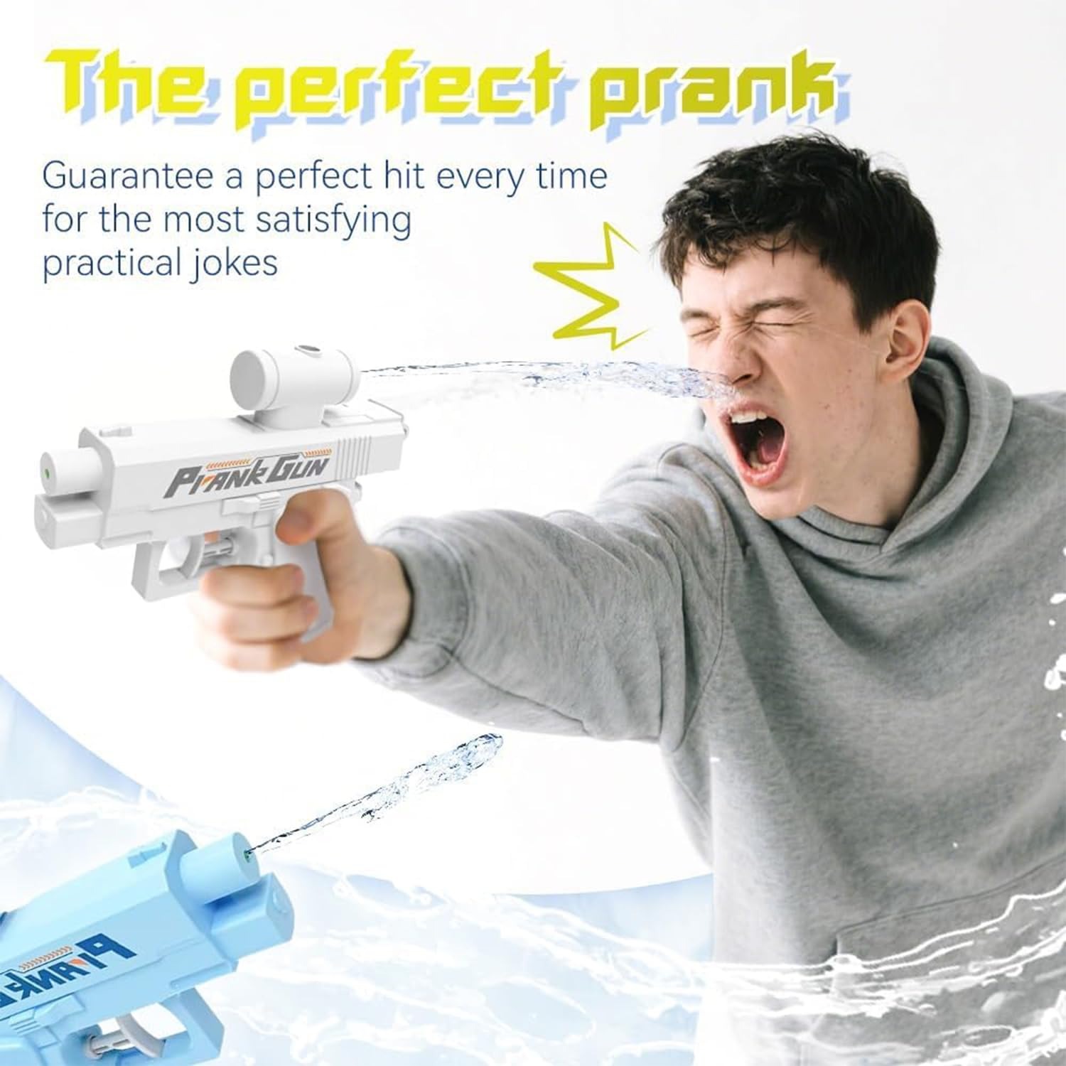 Double-Sided Prank Water Gun Toy Funny Summer Squirt Pistol Water Toy for Kids, Outdoor Pool & Beach Parties - Image 4