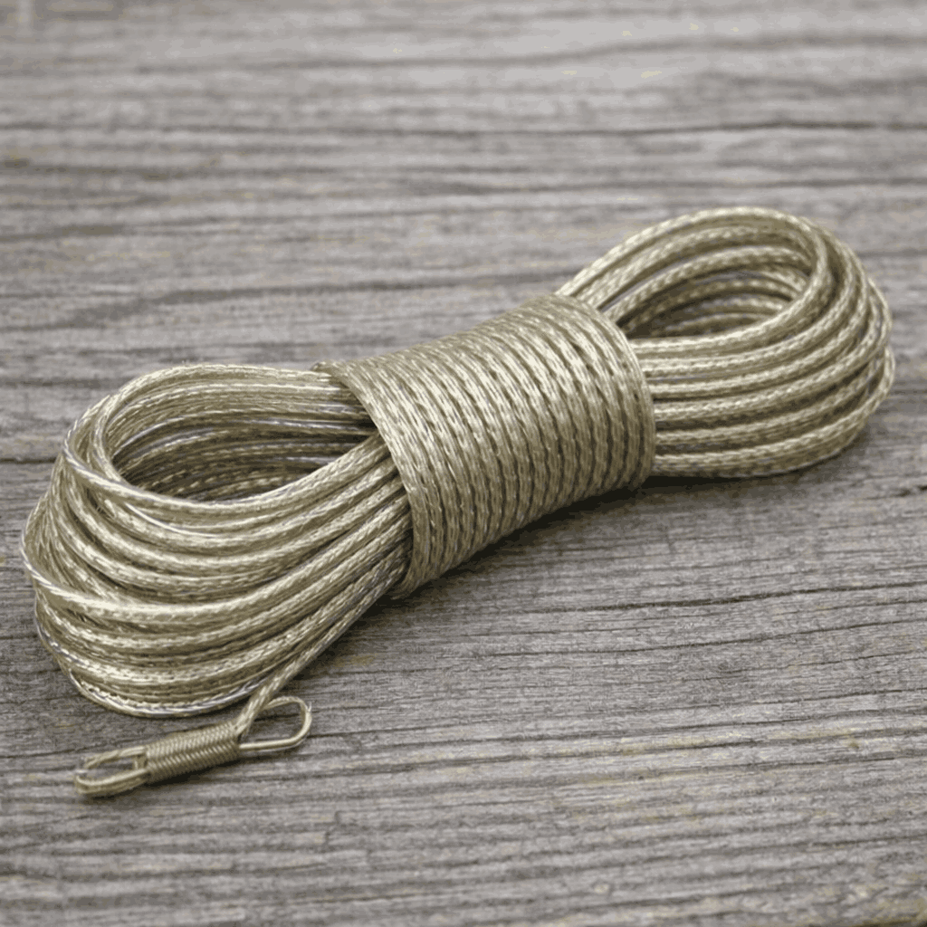PVC Clothes Line 20M With Hooks | Durable PVC Coated Clothesline Wire