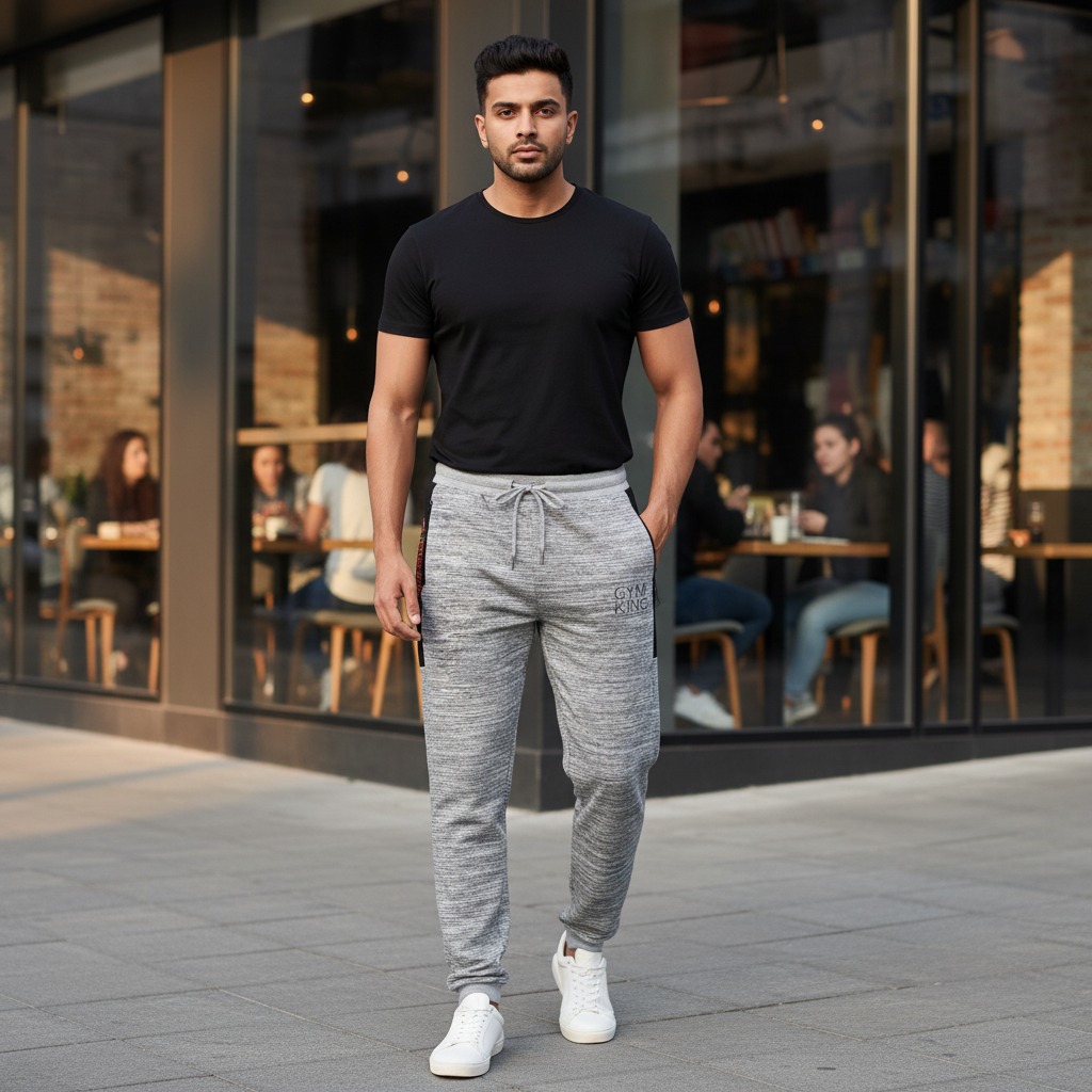 GYM KING Mens Jogger Trousers | Premium French Terry Fabric - Image 2