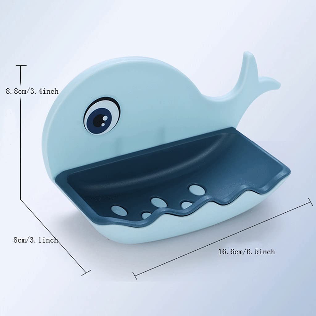 Little Whale Drain Storage Rack Dish Soap Holder for Bathroom and Shower Self Draining Waterfall Soap Tray Kitchen (Random Color) - Image 4