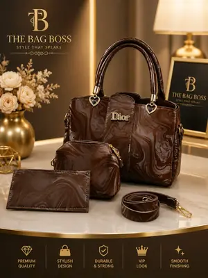 Girl's Leather Textured Hand Bag | Stylish PU Leather Ladies Purse Available in 8 Colors - Image 2