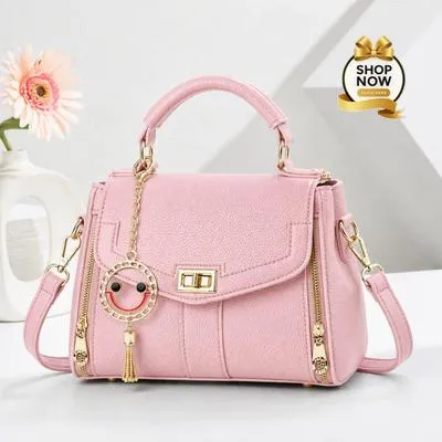 Women's Leather Shoulder Bag with Gold Plated Handles | Premium PU Leather Handbag for Office, Shopping & Daily Use - Image 2