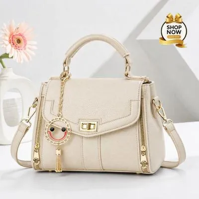 Women's Leather Shoulder Bag with Gold Plated Handles | Premium PU Leather Handbag for Office, Shopping & Daily Use - Image 5