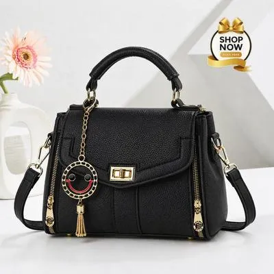 Women's Leather Shoulder Bag with Gold Plated Handles | Premium PU Leather Handbag for Office, Shopping & Daily Use - Image 7