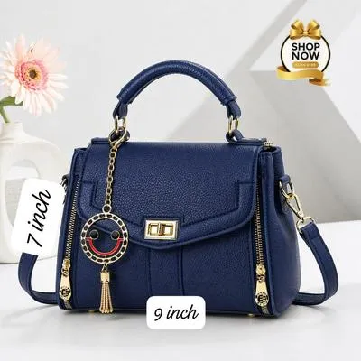 Women's Leather Shoulder Bag with Gold Plated Handles | Premium PU Leather Handbag for Office, Shopping & Daily Use - Image 8