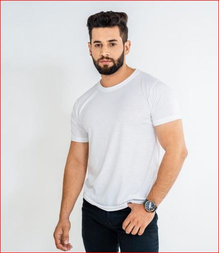 Men's Plain White Cotton Jersey T-Shirt Round Neck Casual Summer Wear - Image 4