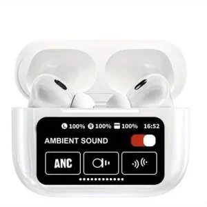 Wireless Bluetooth 5.2 Earbuds White Touch Screen Fast Charge