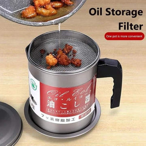 Oil Filter Pot 1.4L | Oil Strainer For Kitchen - Image 2
