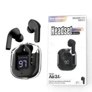 Wireless Air31 Earbuds with Bass & Digital Display