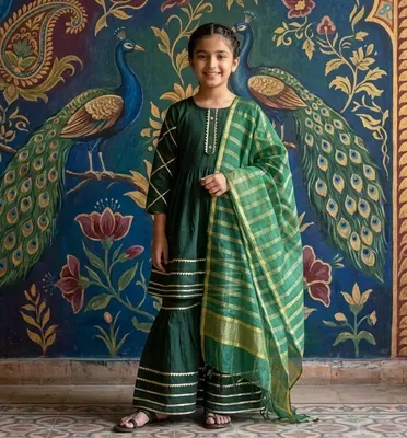 Girls Premium Lawn Embroidered Suit with Dupatta | 3Pcs - Image 3